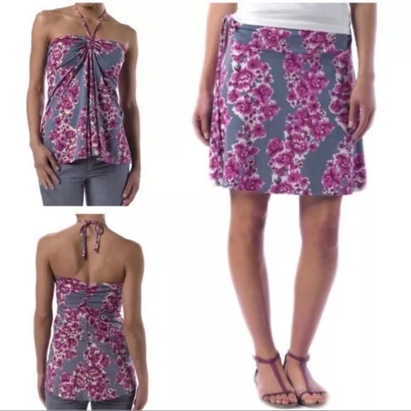 Patagonia Lithia Convertible Skirt Halter Top Floral Pattern Size Small S - Picture 3 of 8